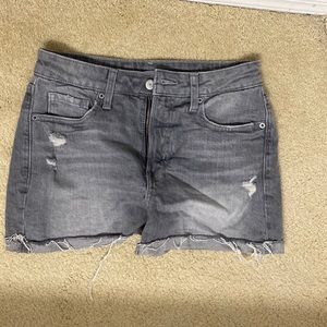 Old Navy O.G. High Rise Short Size 2 Light Gray with some rips